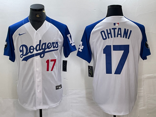 Los Angeles Dodgers  Shohei Ohtani White/Blue Player Jersey