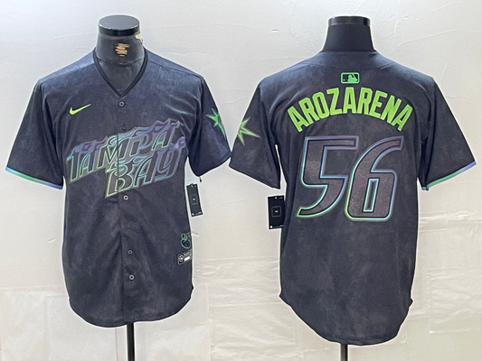 Men's  Randy Arozarena Tampa Bay Rays Charcoal 2024 City Connect Player Jersey