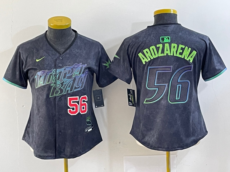 Women's Randy Arozarena Tampa Bay Rays Charcoal 2024 City Connect Player Jersey