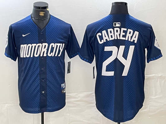 Men's Miguel Cabrera Detroit Tigers Navy 2024 City Connect Jersey