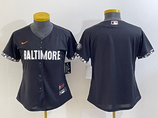 Women's Baltimore Orioles Black City Connect Player  CUSTOM Jersey
