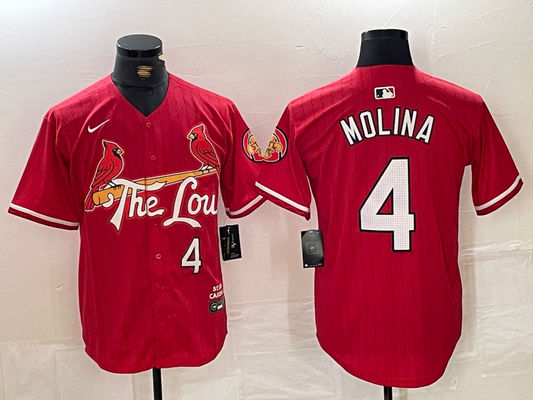 Men's St. Louis Cardinals Yadier Molina Red 2024 City Connect Player Jersey