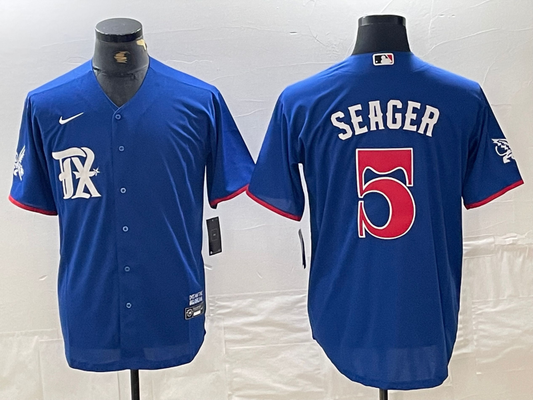 Men's Texas Rangers Corey Seager Player  Blue Jersey