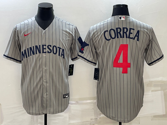 Men's Minnesota Twins Carlos Correa Gray Replica Jersey