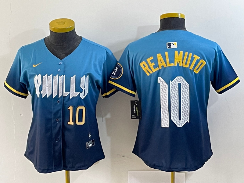 WOMEN J.T. Realmuto Philadelphia Phillies  Blue 2024 City Connect Player Jersey