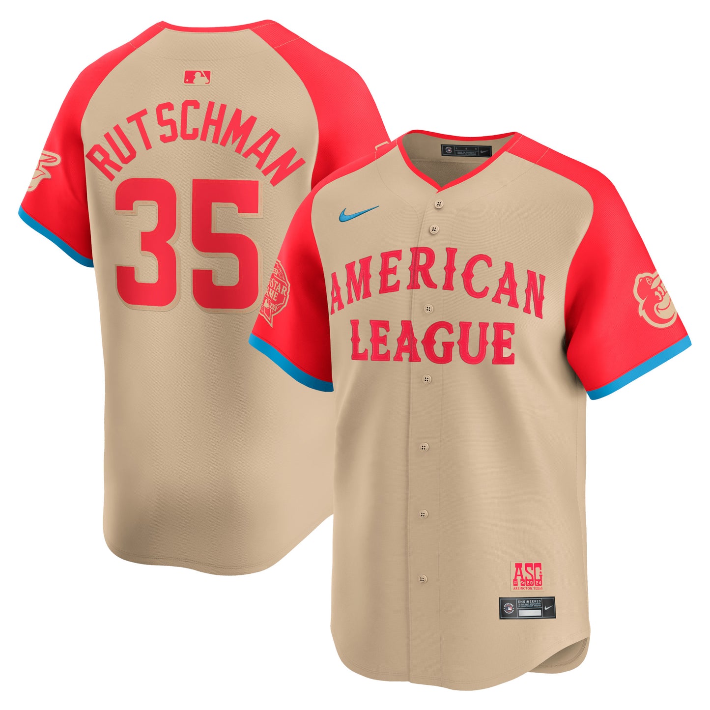 Men's American League Adley Rutschman Cream All-Star Game Player Jersey