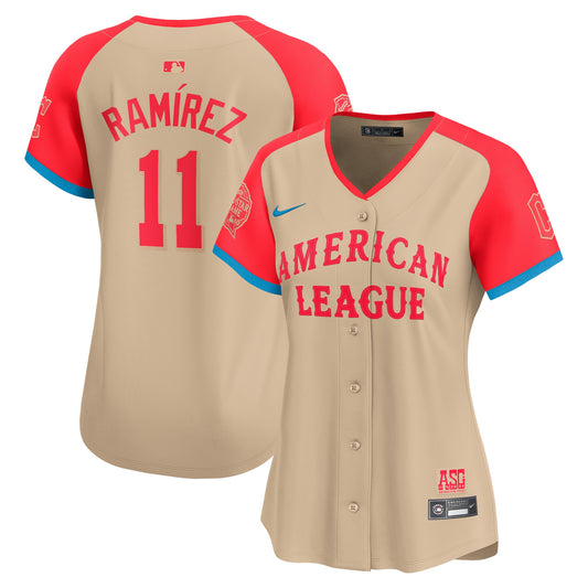 Women's American League Jose Ramirez Cream 2024 All-Star Game Player Jersey