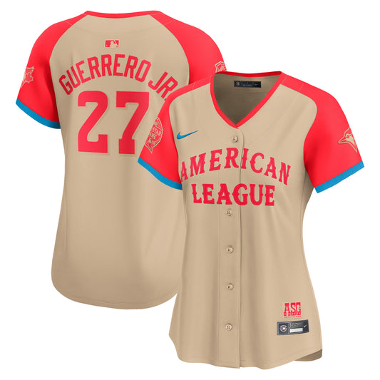 Women's American League Vladimir Guerrero Jr. Cream 2024 All-Star Game Player Jersey