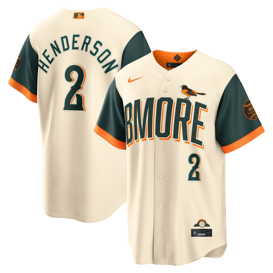 Men's Baltimore Orioles Gunnar Henderson Cream 2026 City Connect Stadium Jersey