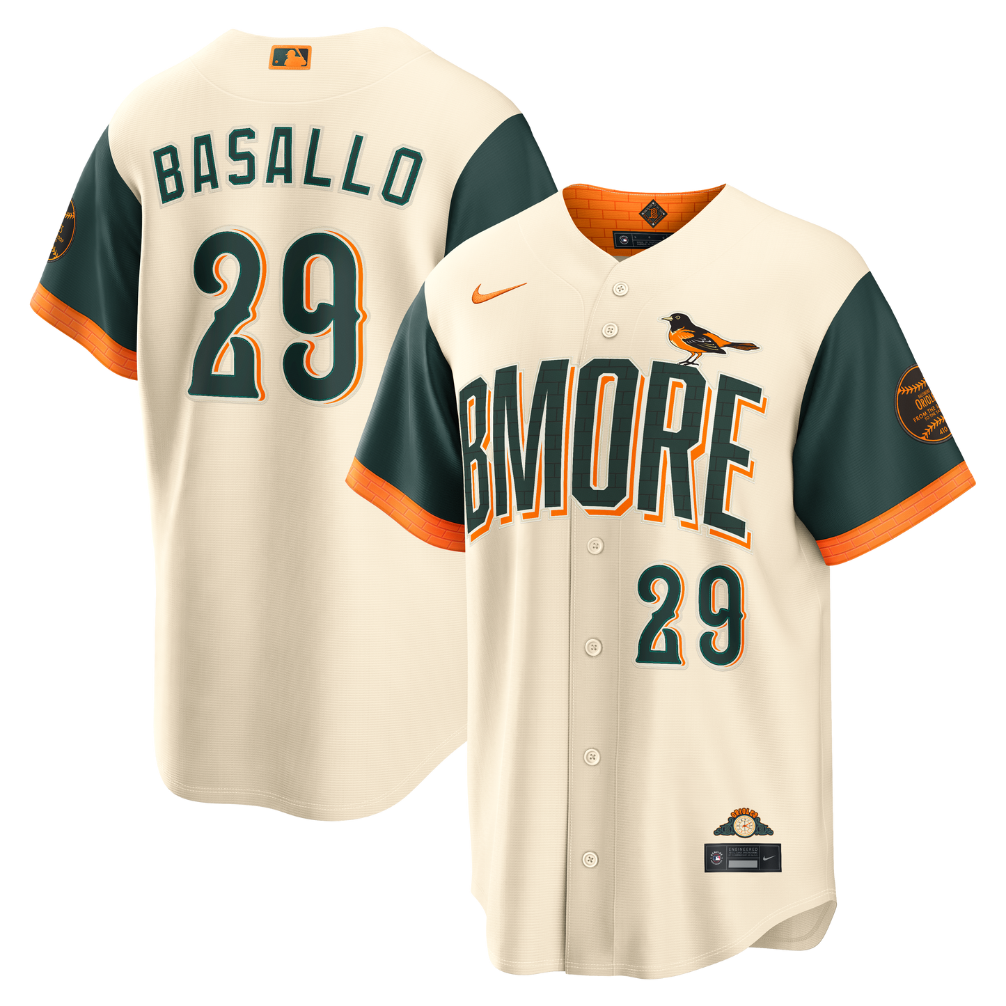 Men's Baltimore Orioles Samuel Basallo Cream 2026 City Connect Stadium Jersey
