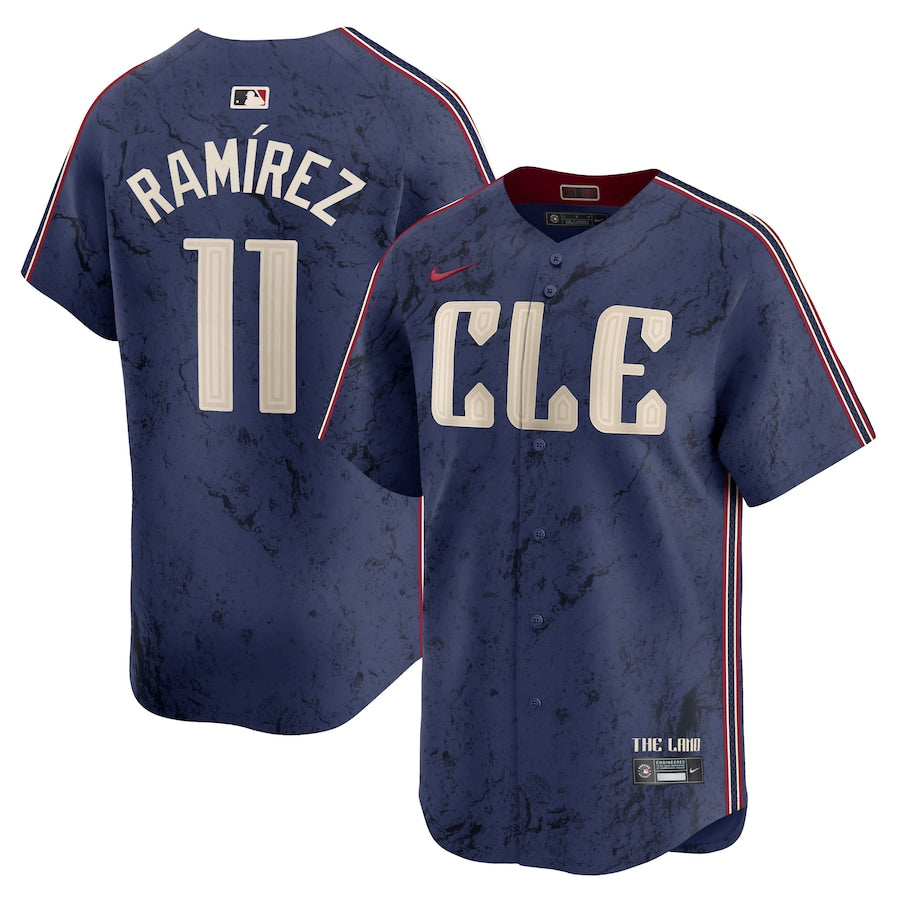 Men's Cleveland Guardians José Ramírez Navy 2024 City Connect Jersey