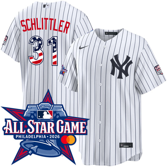 Men's Cam Schlittler New York Yankees 2026 All-Star Edition Stars & Stripes Home Jersey