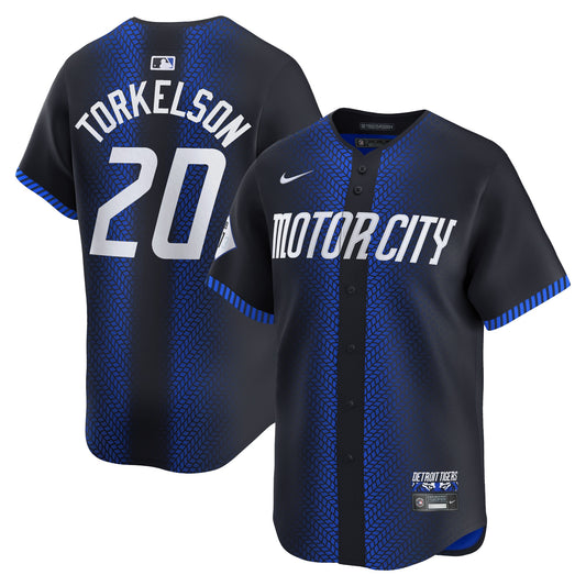 Men's Detroit Tigers Spencer Torkelson Navy 2024 City Connect Jersey