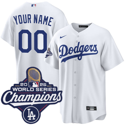 Youth Los Angeles Dodgers - CUSTOM YOUR NAME - White 2025 World Series Champions Home Jersey