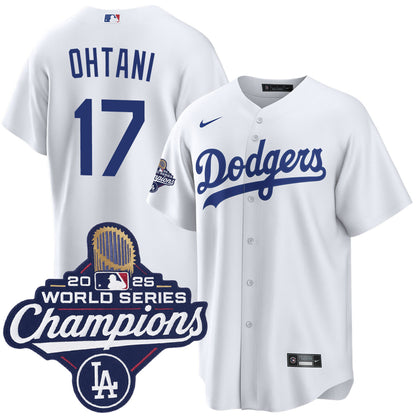 Youth Los Angeles Dodgers Shohei Ohtani 2025 World Series Champions Home Jersey