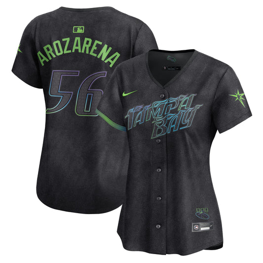 Women's Tampa Bay Rays Randy Arozarena Charcoal 2024 City Connect Player Jersey