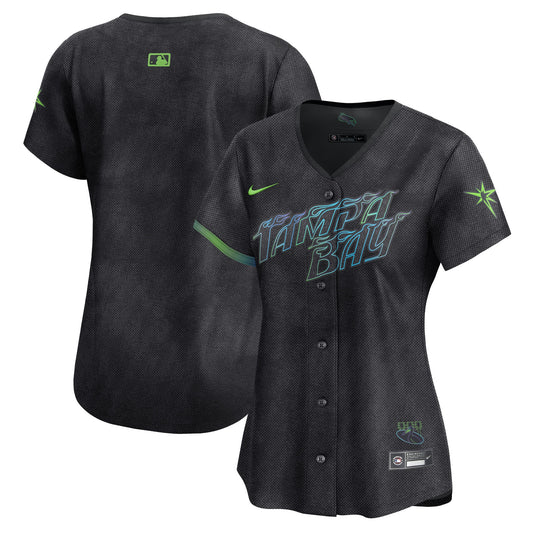 Women's Tampa Bay Rays Charcoal 2024 City Connect Jersey