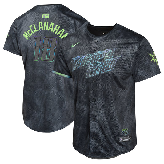 Men's Tampa Bay Rays Shane McClanahan Charcoal 2024 City Connect Player Jersey