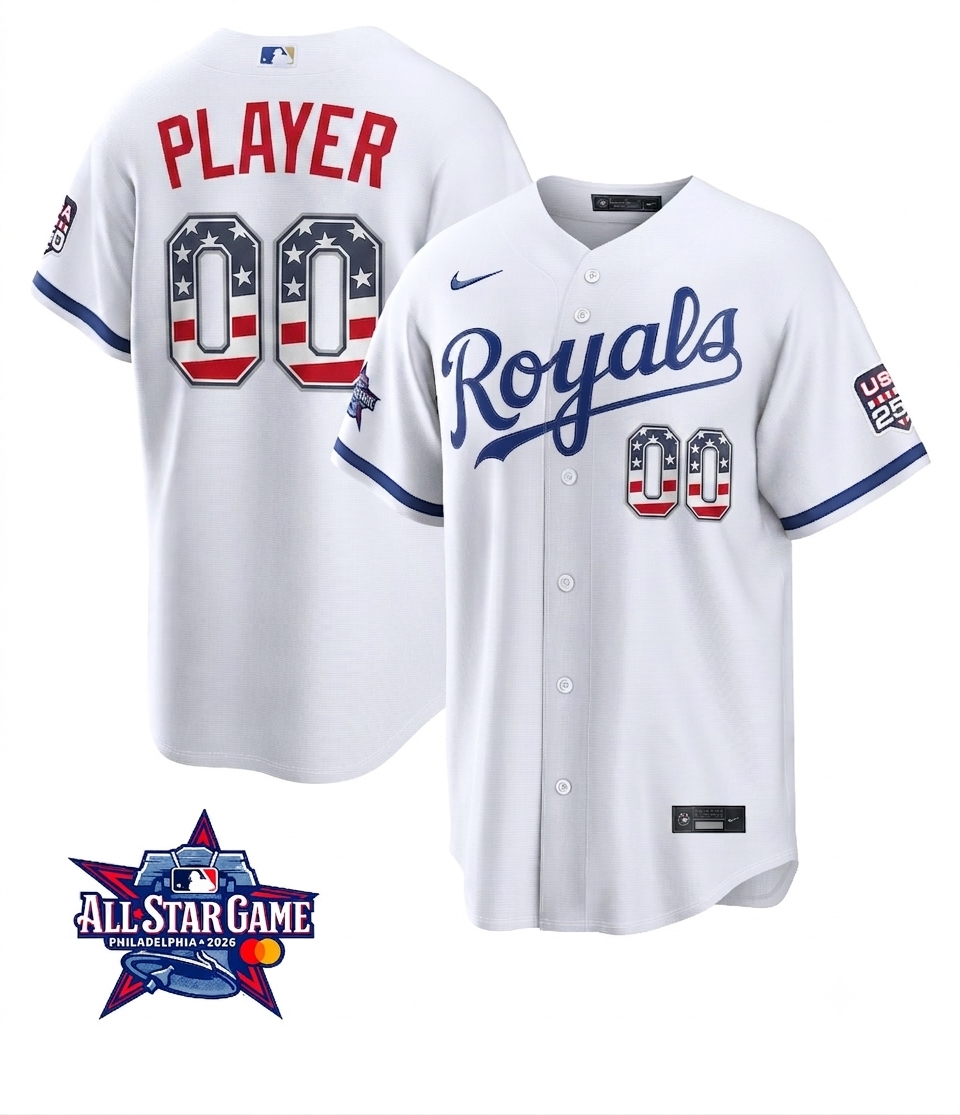 Men's Kansas City Royals 2026 All-Star Edition Stars & Stripes Home CUSTOM Jersey