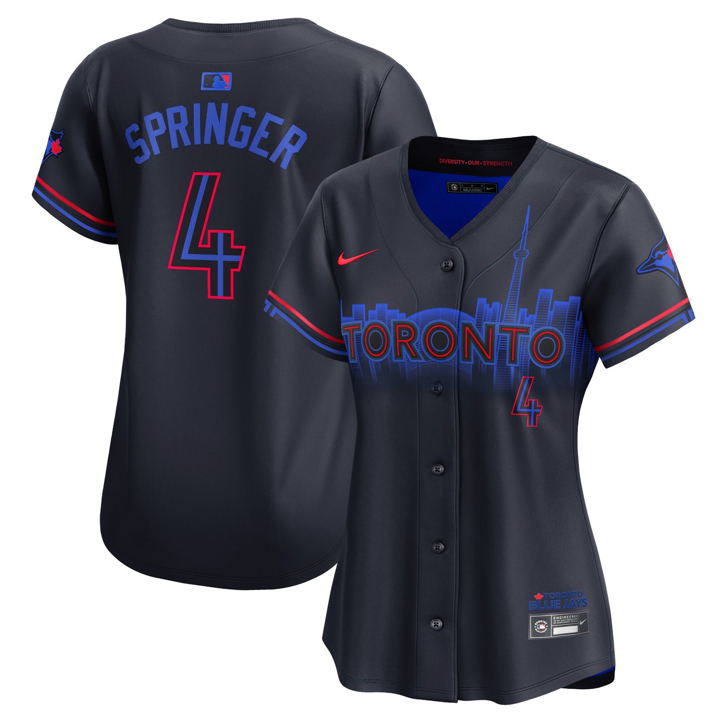 Women's Toronto Blue Jays George Springer Navy 2024 City Connect Jersey