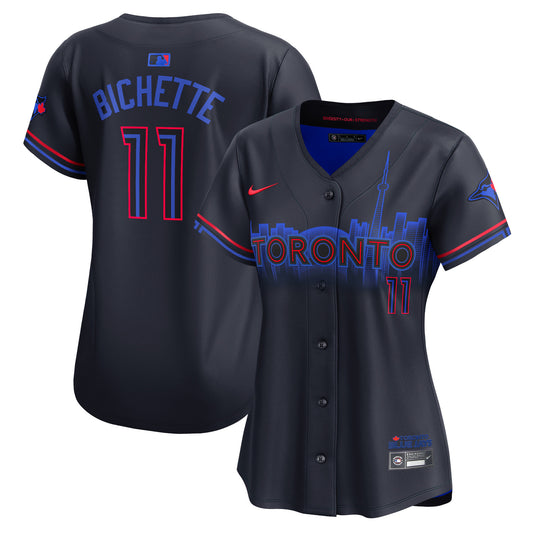 Women's Toronto Blue Jays Bo Bichette Black 2024 City Connect Jersey