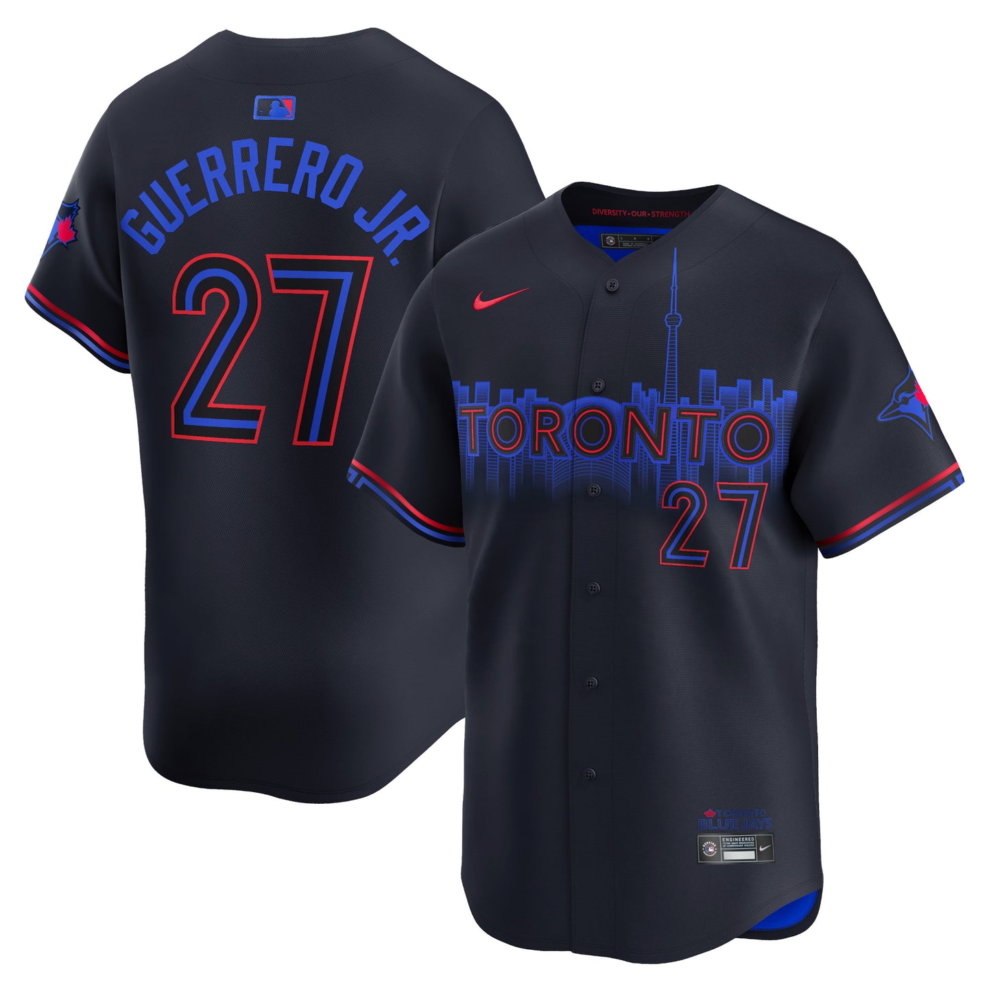 Men's Toronto Blue Jays Vladimir Guerrero Jr. Black 2024 City Connect Jersey