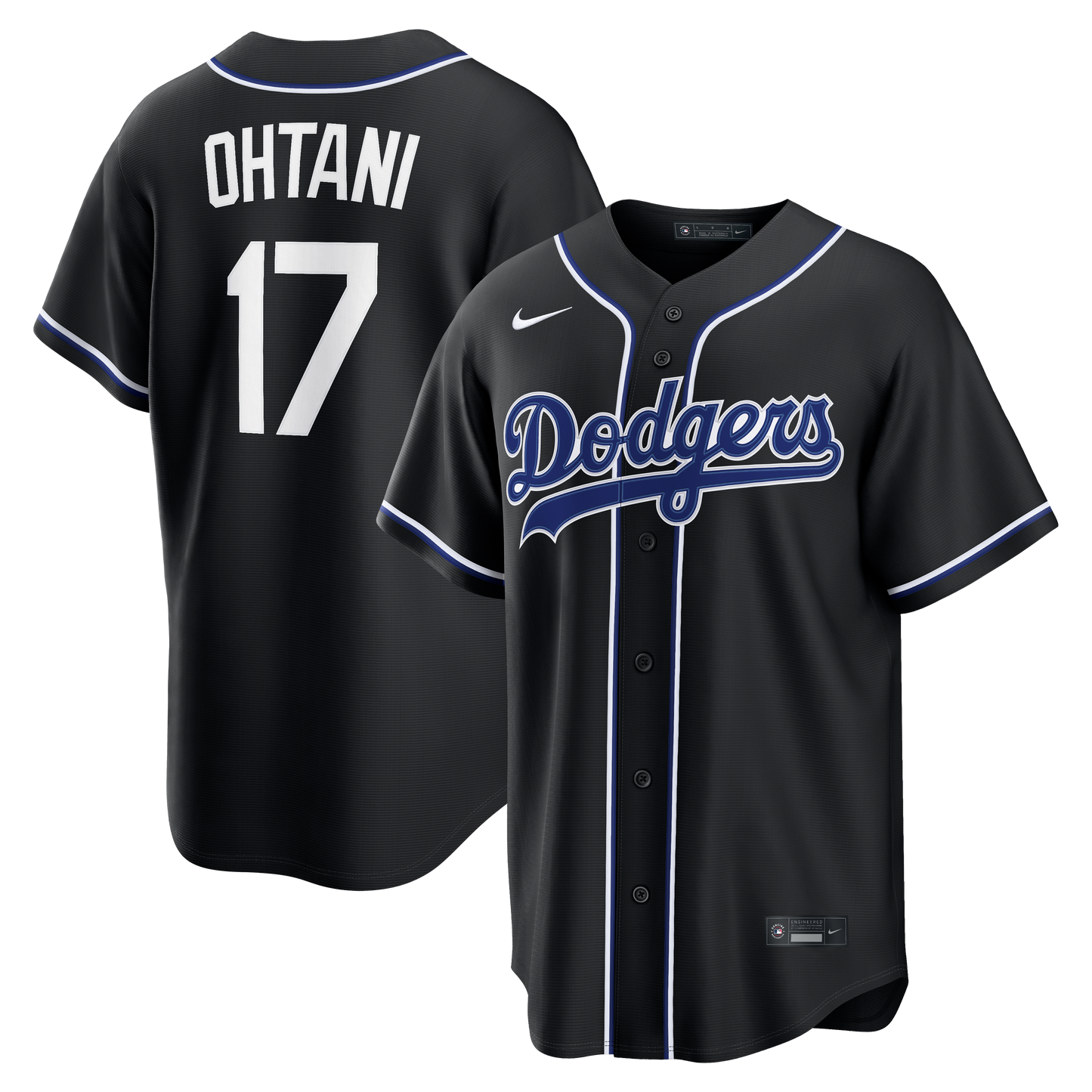 Men's Los Angeles Dodgers Shohei Ohtani Fashion Black Out Jersey