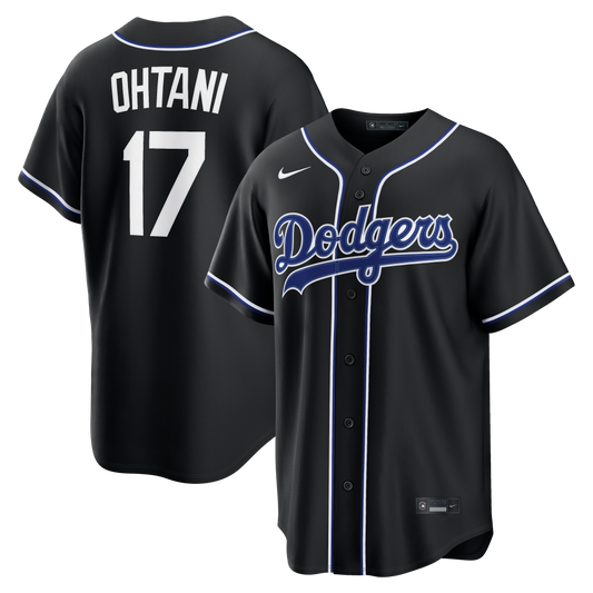 Men's Los Angeles Dodgers Shohei Ohtani Fashion Black Out Jersey