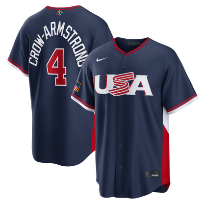 Men's Pete Crow-Armstrong USA 2026 Baseball World Baseball Classic Jersey