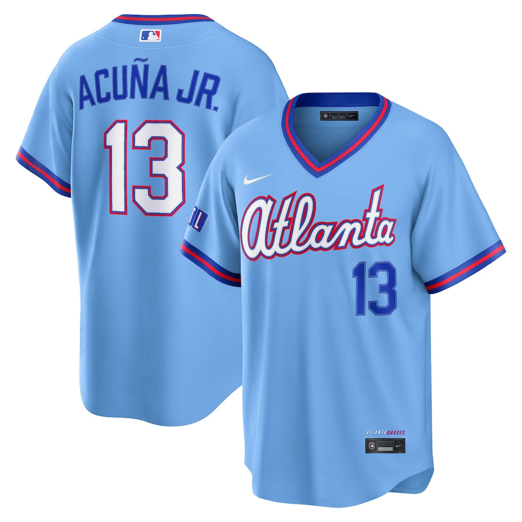 Men's Atlanta Braves Ronald Acuña Jr. Powder Blue 2026 City Connect Stadium Jersey