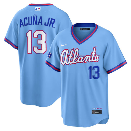 Men's Atlanta Braves Ronald Acuña Jr. Powder Blue 2026 City Connect Stadium Jersey