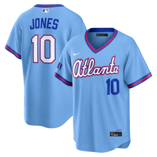 Men's Atlanta Braves Chipper Jones Powder Blue 2026 City Connect Stadium Jersey