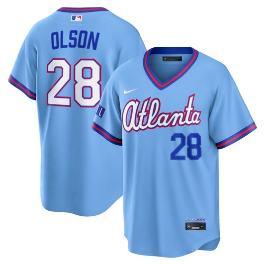 Men's Atlanta Braves Matt Olson Powder Blue 2026 City Connect Stadium Jersey