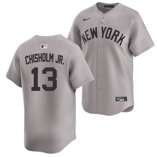 Men's New York Yankees Jazz Chisholm Jr. Gray Road Jersey