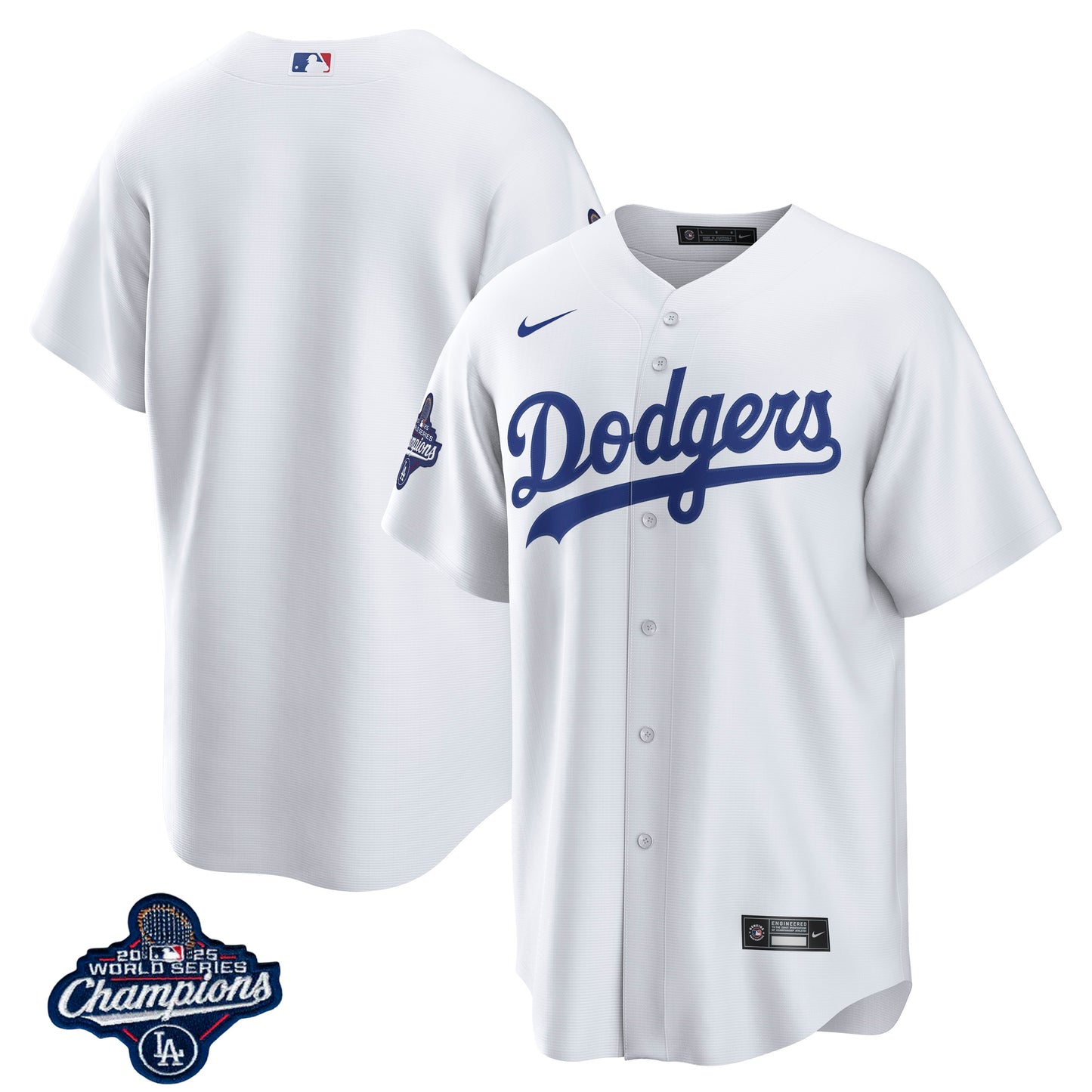 Youth Los Angeles Dodgers White 2025 World Series Champions Home Jersey