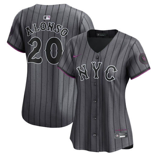 Women's New York Mets Pete Alonso Graphite 2024 City Connect Player Jersey