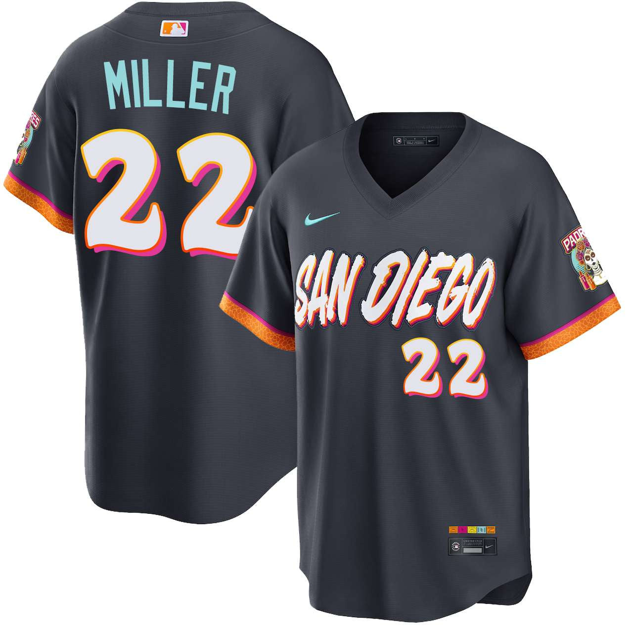 Men's San Diego Padres Mason Miller Obsidian 2026 City Connect Stadium Jersey