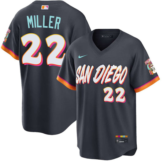 Men's San Diego Padres Mason Miller Obsidian 2026 City Connect Stadium Jersey