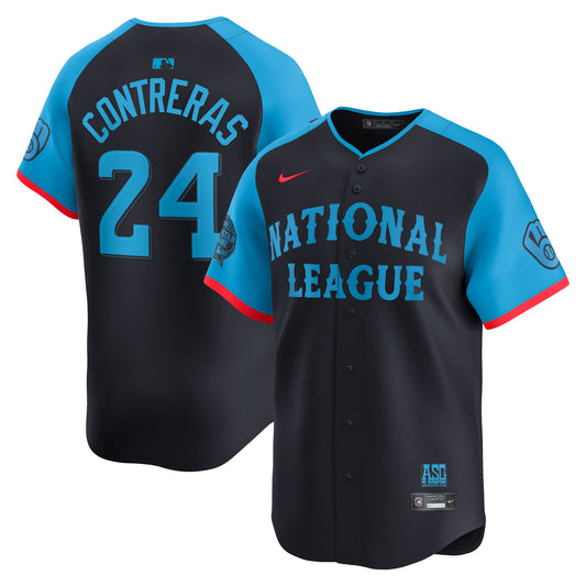 Men's National League William Contreras Navy 2024 All-Star Game Player Jersey