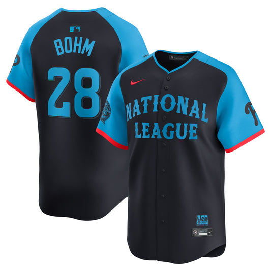 Men's National League Alec Bohm Navy 2024 All-Star Game Player Jersey