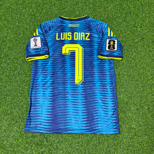 Men's Diaz #7 Colombia National Team 2026 Away Match Jersey