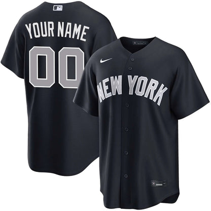 Men's New York Yankees White Home Replica Custom Jersey