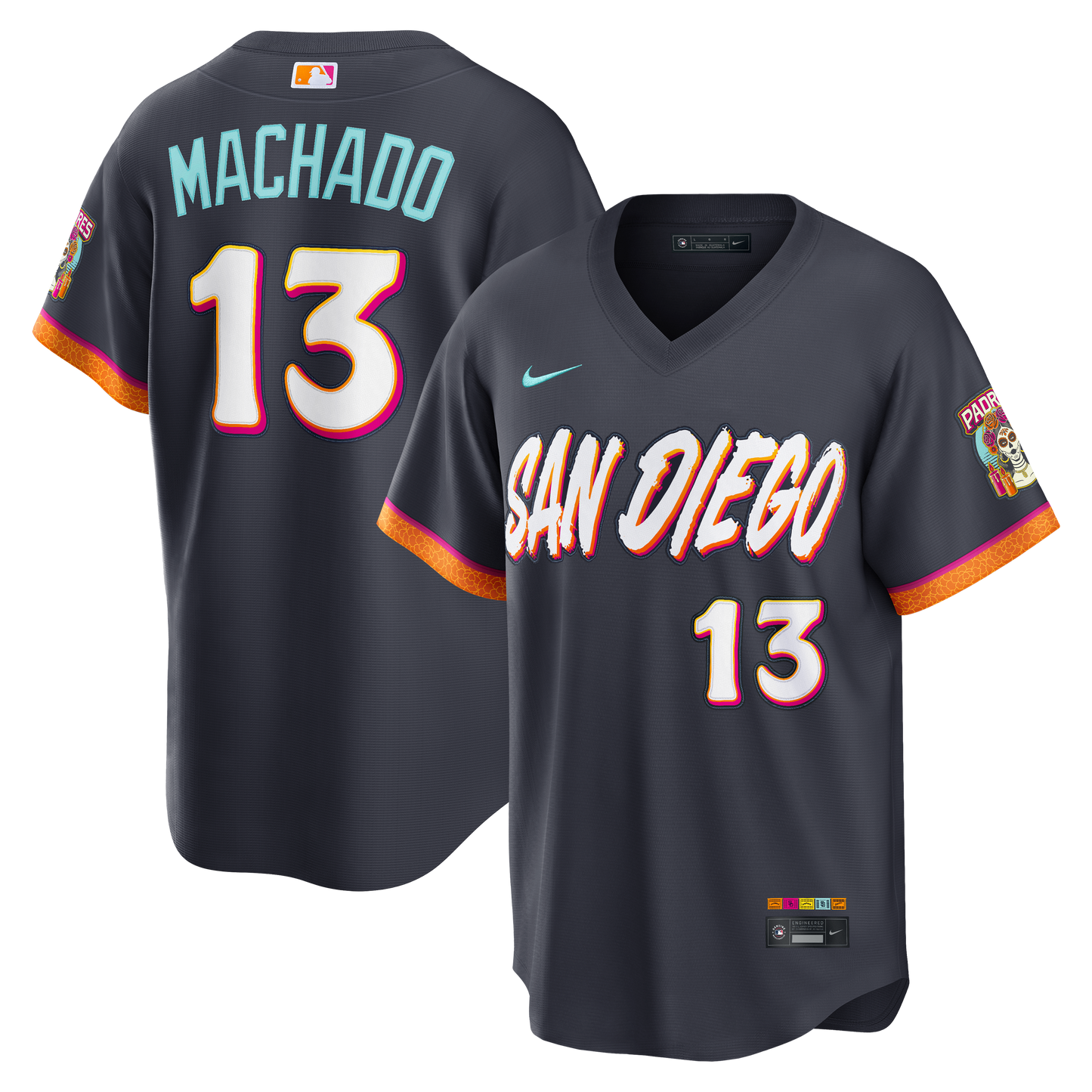Men's San Diego Padres Manny Machado Obsidian 2026 City Connect Stadium Jersey