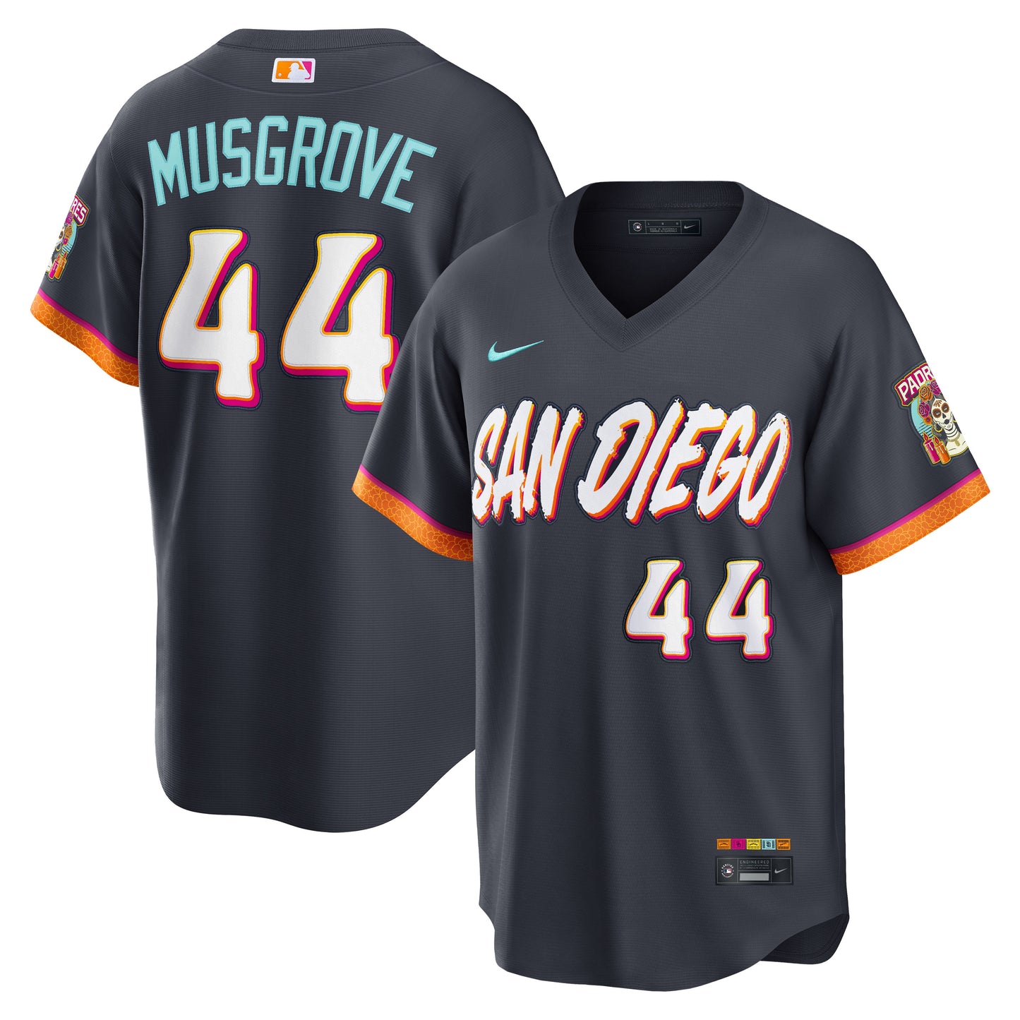 Men's San Diego Padres Joe Musgrove Obsidian 2026 City Connect Stadium Jersey