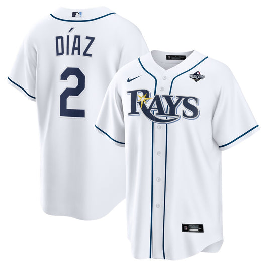 Men's Tampa Bay Rays Yandy Díaz White 2026 World Series Home Jersey