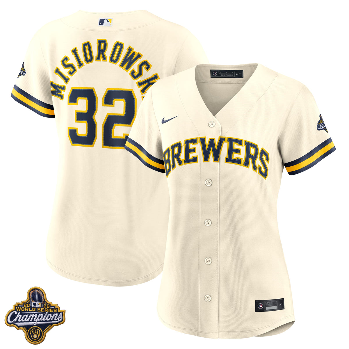 Women's Jacob Misiorowski Milwaukee Brewers 2026 World Series Champions Home Jersey