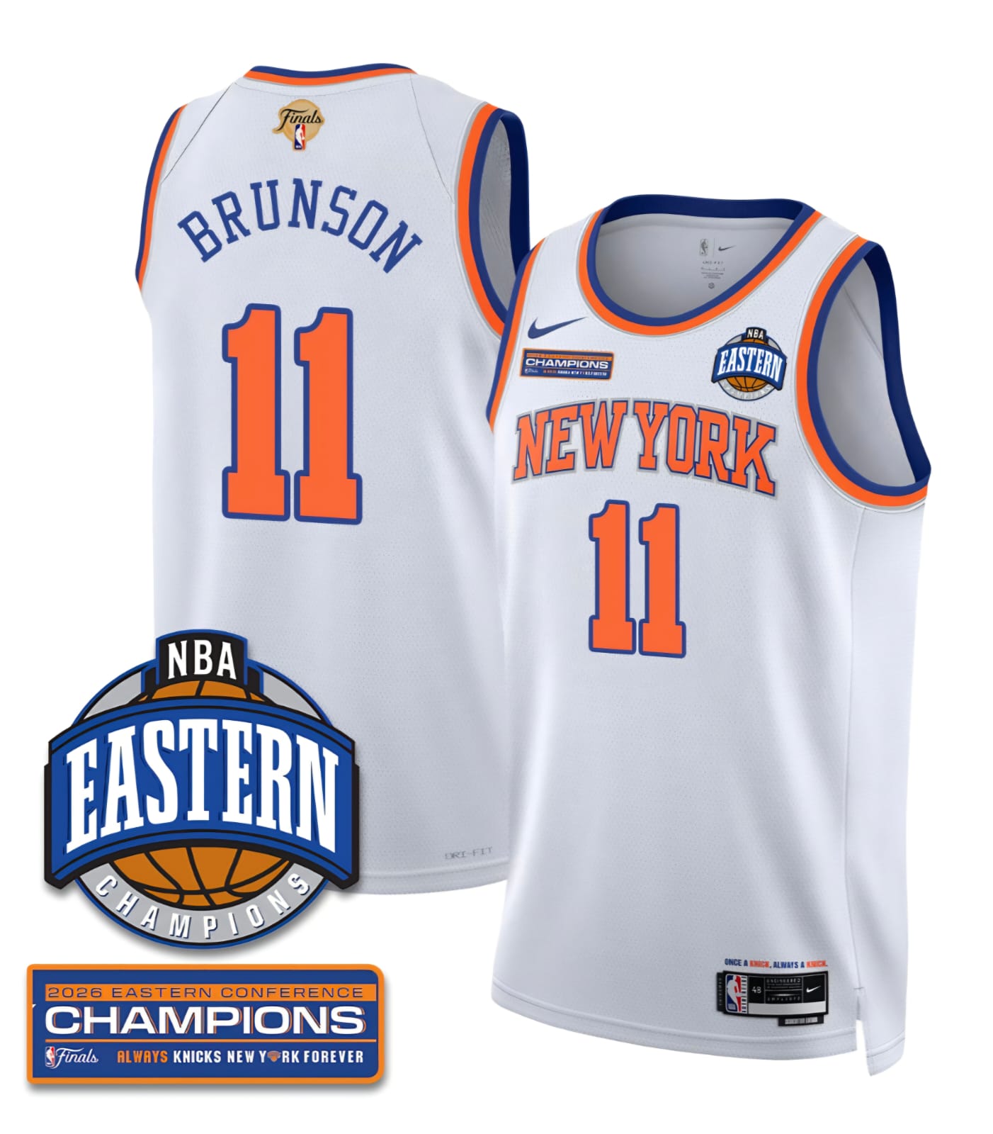 Men's NY Knicks J. Brunson White jersey