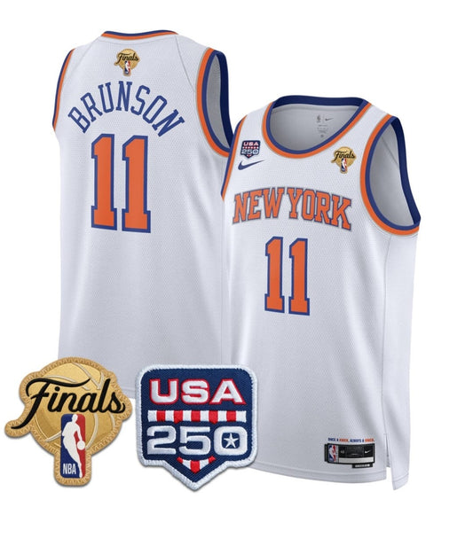 Men's NY Knicks J. Brunson White jersey