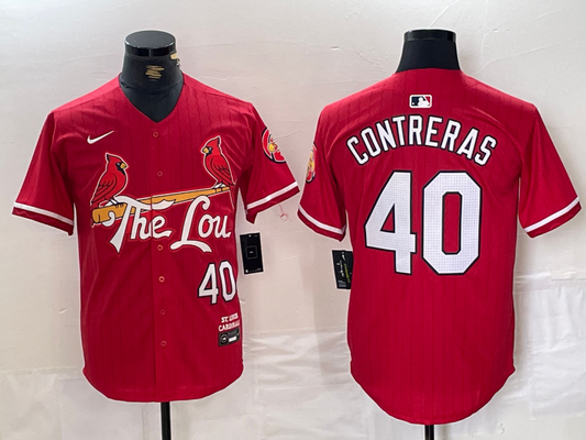 Men's Willson Contreras St. Louis Cardinals  Red 2024 City Connect Player Jersey