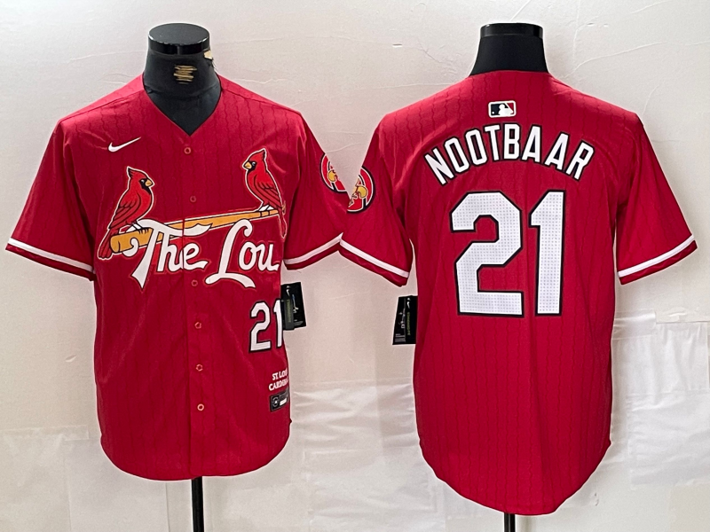 Men's St. Louis Cardinals Lars Nootbaar Red 2024 City Connect Player Jersey